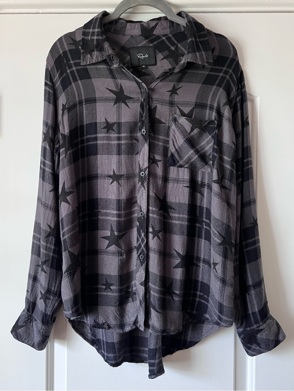 Rails Hunter Button Up Shirt Ash Twilight Stars Plaid H4